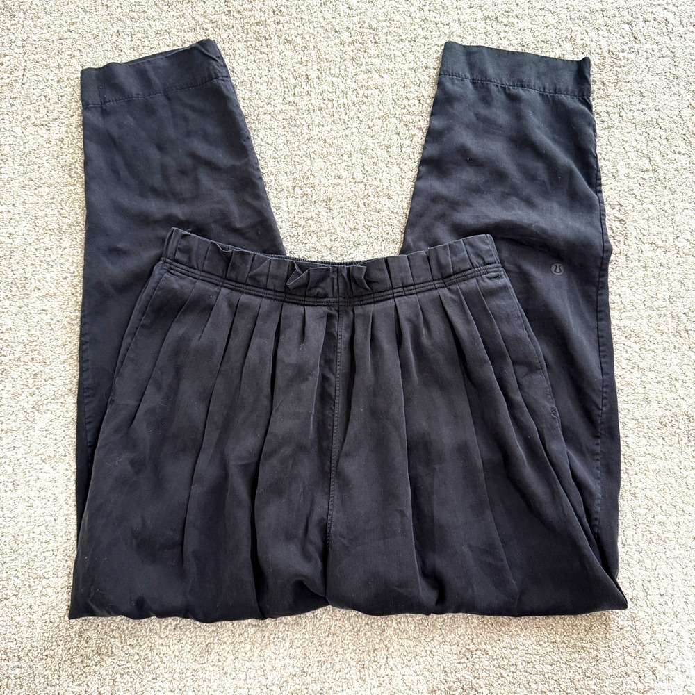 lululemon athletica Black Pleated Track Joggers